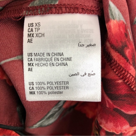 Inc International concepts, intimates, red floral, satin, two piece pajama set - Picture 6 of 16